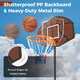 image 5 of COSTWAY Height Adjustable Basketball Hoop Basketball Goal System Brown | Standard