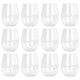 image 1 of Argon Tableware 600ml Plastic Wine Glasses - Set of 12 - Clear Reusable Stemless Cocktail Champagne Tumbler Drinking Cups | Clear | Clear | One Size | 12