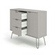 image 5 of Core Products Augusta Grey Medium Sideboard with 2 Doors, 3 Drawers W130.6cm x H73.6cm x D43.0cm Grey