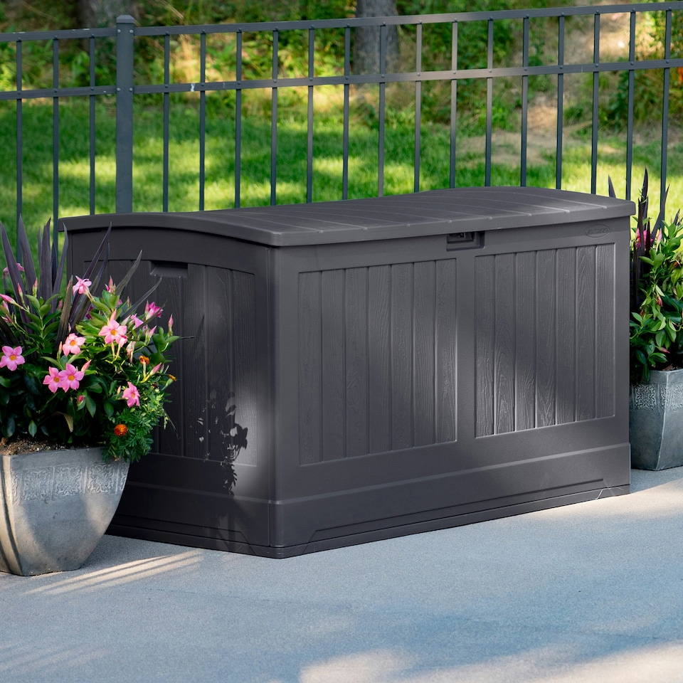 image 1 of Suncast Montana 757L Storage Box - Peppercorn Grey | Grey