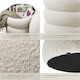 image 4 of Stool Altu - padded seat, large storage space | White | bouclé cream-white | 42 x 42 x 47 cm | 1