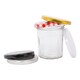 image 4 of Argon Tableware Glass Jam Jars with Green Lids - 250ml - Pack of 6
