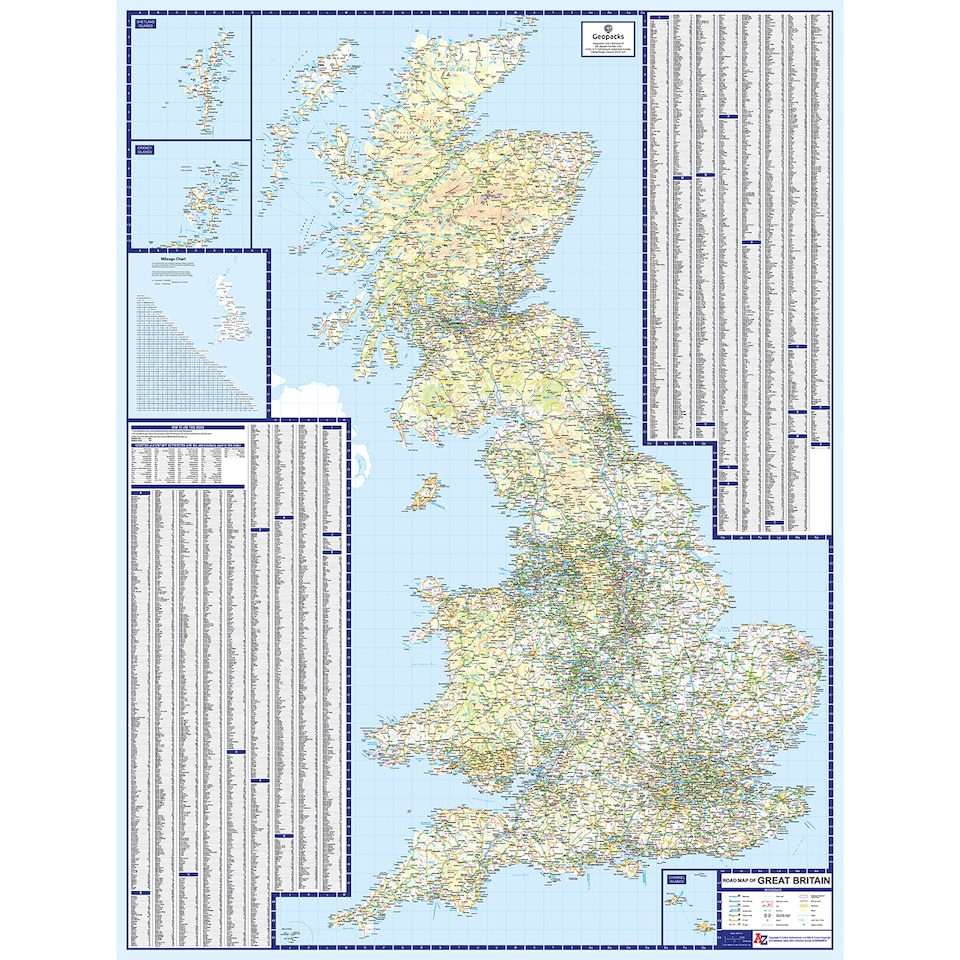 image 1 of British Isles Road Map 1000 Piece Jigsaw Puzzle