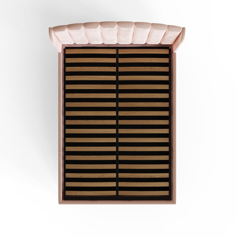 image 1 of Pettine End Lift Ottoman Storage Bed Double Blush Pink | Pink | Blush Pink