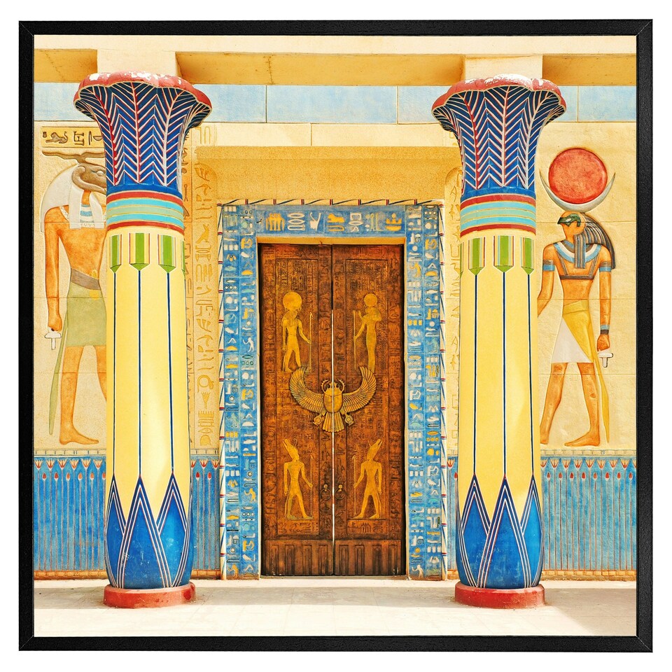 image 1 of Ancient egyptian writing (Picture Frame) Brown / L
