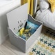 image 4 of Lola Toy Box Storage Organiser in Classic White | Grey | 1