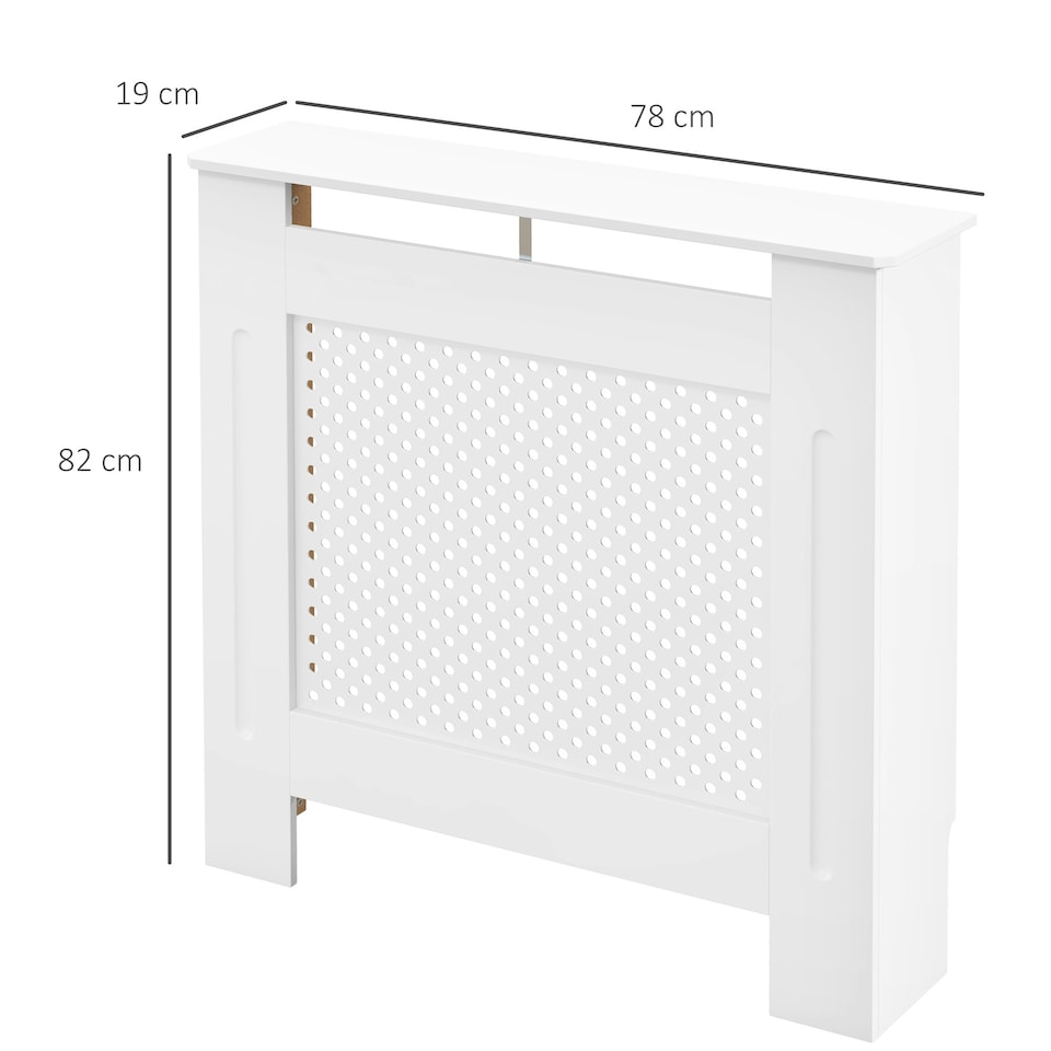 image 1 of HOMCOM Radiator Cover Heating Cabinet Solid MDF Small Sized White Modern Home
