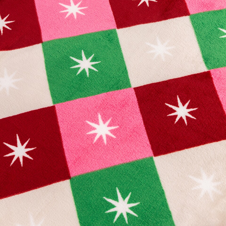 image 1 of Furn Star Sherpa Printed Geometric Throw