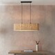 image 5 of Longshore Bar Pendant Ceiling Lamp, Natural Seagrass, Matt Black