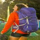 image 1 of Mountain Warehouse Peru Backpack Padded Ripstop Zipped Pockets Hiking Rucksack Purple