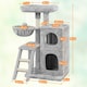 image 3 of Yaheetech 94 cm Tall Cat Tree W/ Dual Condo Basket Light Grey