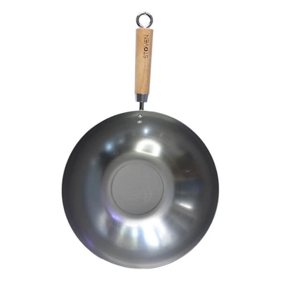 image 1 of Stoven 30cm Heavy Gauge Carbon Steel Wok
