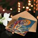 image 4 of Colourful Tiger Japanese Temple Waterfall Him Birthday Card