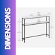 image 7 of Industrial Slim Console Table With 2 Shelves Marble Effect White White