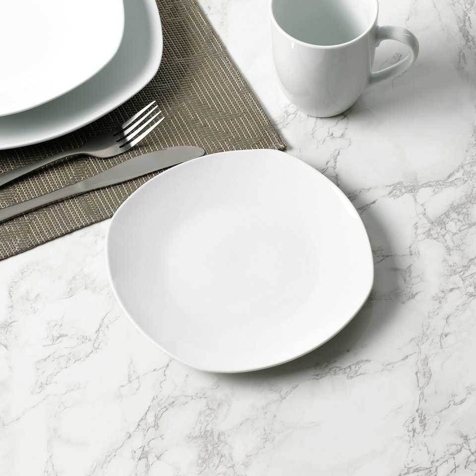image 1 of 54pc White Square Athena Dinner Set