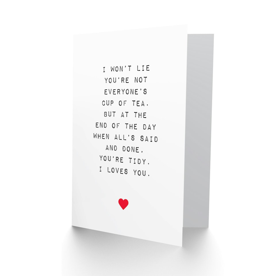 image 1 of Valentine's Day Card Tidy I Loves You Nessa Quote Anniversary Greeting Card