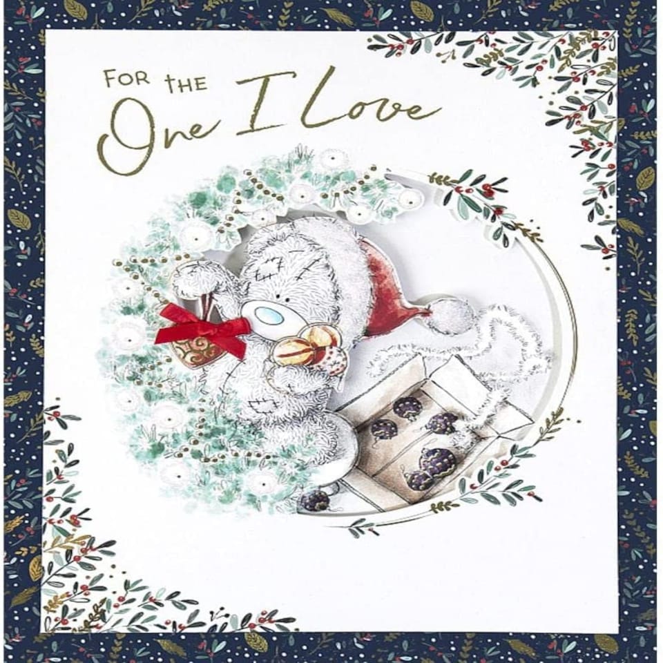 image 1 of Bear and Baubles One I Love Boxed Christmas Card