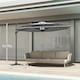 image 7 of Outsunny 3(m) Cantilever Parasol Patio Umbrella w/ Crank Solar Lights Dark Grey