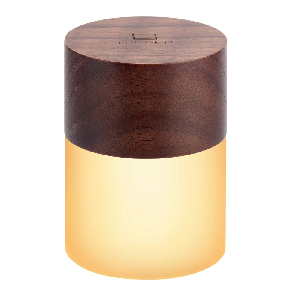 image 1 of Gingko Natural Wood Large Lemelia RGB Colour Changing Desk Lamp N/A | Walnut