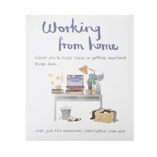 Humour Birthday Card - Messy Desk, Working From Home