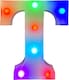 image 6 of Battery Operated RGB Letter   With Remote Control Letter T