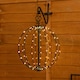 image 3 of ValueLights Solar Hanging Ball Black Metal Lantern Ground Stake Light | Black