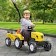 image 2 of HOMCOM Kids Ride on Tractor with Back Trailer, Shovel & Rake, Horn, Four Wheels Tractor Toy for Child Toddler