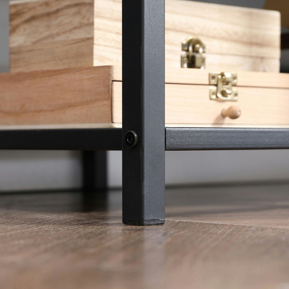 image 1 of HOMCOM TV Unit Cabinet for TVs up to 60 Inches with Shelves Brown and Grey