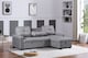 image 3 of Naples Chaise Linen Sofa | Grey | Light Grey | Two Seater