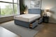 image 1 of Sarah Plush Bed Set With Mattress, 2 Drawers Same Side & 24"Headboard