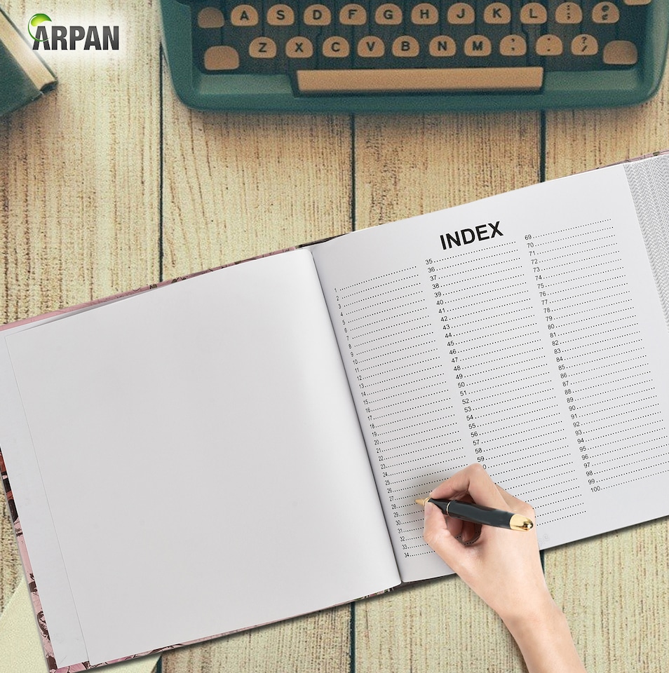 image 1 of ARPAN Slip In Case Memo Photo Album – Holds 200 Photos 4"x6" (10x15cm) – Hardcover Picture Album with Memo Writing Space for Family, Wedding & Travel Memories