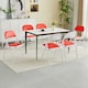 image 6 of Set of 6 Folding Dining Chairs with Metal Frame and Padded Seats