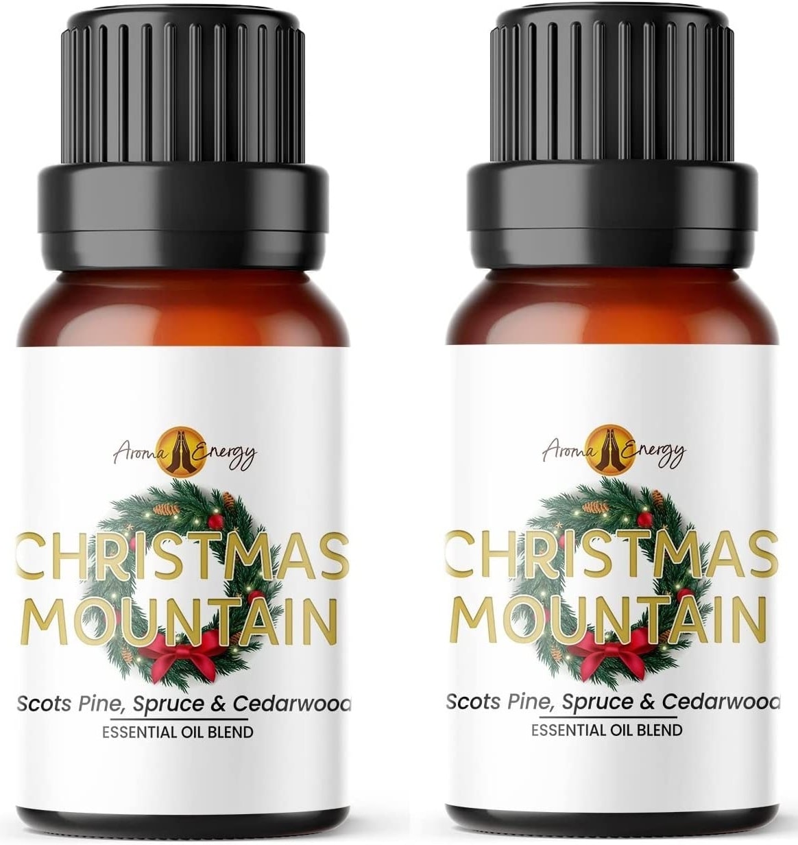 Aroma Energy Christmas Mountain Essential Oil Blend 20ml (2 x 10ml Bottles) â Pure Natural Festive Oil for Diffusers & Home Fragrance