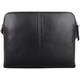 image 2 of Genuine Soft Leather Crossbody Shoulder Handbag with Adjustable Strap Black | Black