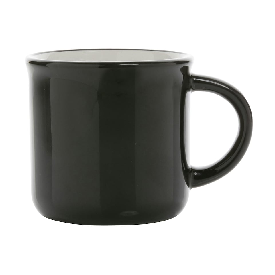 image 1 of XD Collection Vintage Ceramic 280ml Mug - Black - One Size
