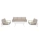 image 1 of Aluminium 4 Piece Sofa Set - White