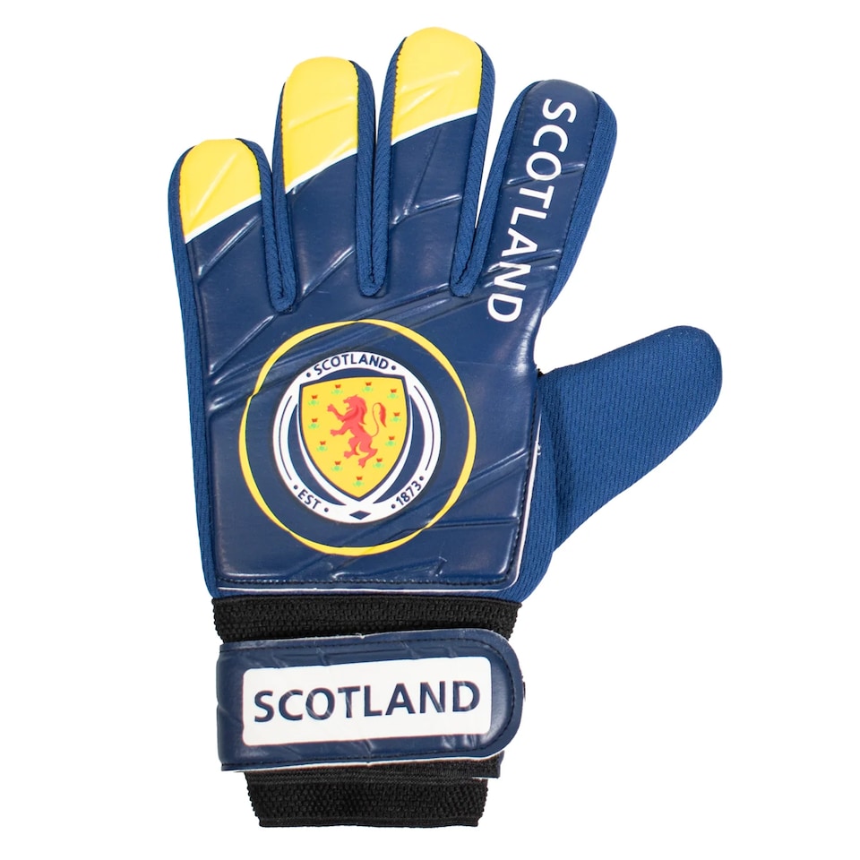 image 1 of Scotland FA Childrens/Kids Goalkeeper Gloves | Blue | Blue | 1