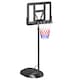 image 1 of SPORTNOW 1.7-2.3m Basketball Hoop and Stand w/ Weighted Base, Wheels - Black