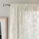 image 2 of Delila Cream Leaf Print Voile Panel - Pair 140 x 137cm (55x54")