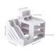 image 3 of Living and Home Desktop Letter Tray Desk Organizer | White