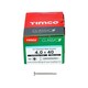 image 3 of Timco - Classic Multi-Purpose Screws - PZ - Double Countersunk - A4 Stainless Steel  (Size 4.0 x 40 - 200 Pieces)