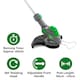 image 2 of Gracious Gardens 18V Cordless Strimmer,10 Blades, 1 Battery & 1 Charger | Green | Green | 1