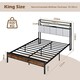 image 8 of COSTWAY King Size Bed Frame w/Charging Station