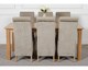 image 3 of Oslo 180 x 90 cm Large Oak Dining Table and 6 Montana Fabric Chairs | Grey | Grey