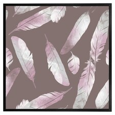 Imprints bird feathers (Picutre Frame) Black | S