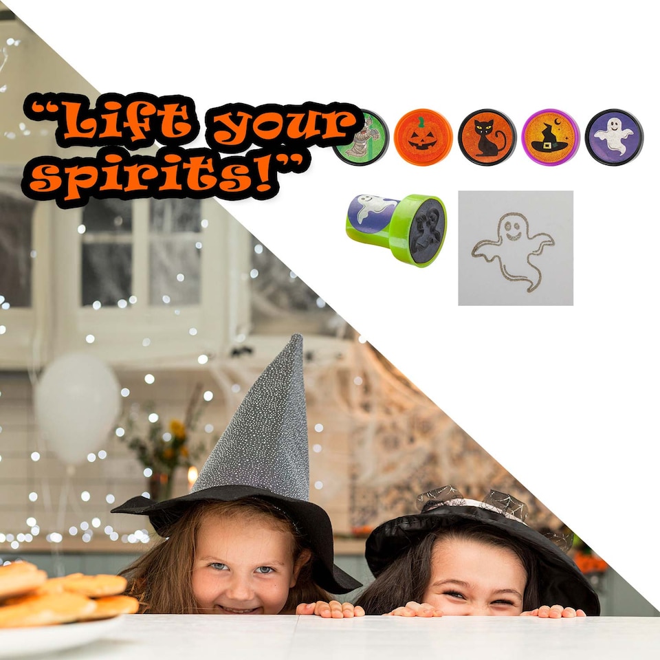 image 1 of PMS Halloween Mini Stampers Spooky Designs - Pack of 8 Multicolour