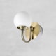 image 3 of Set of 2 Victoria - Antique Brass Globe Bathroom Wall Lights
