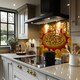 image 2 of art retro Designer Splash Back | White