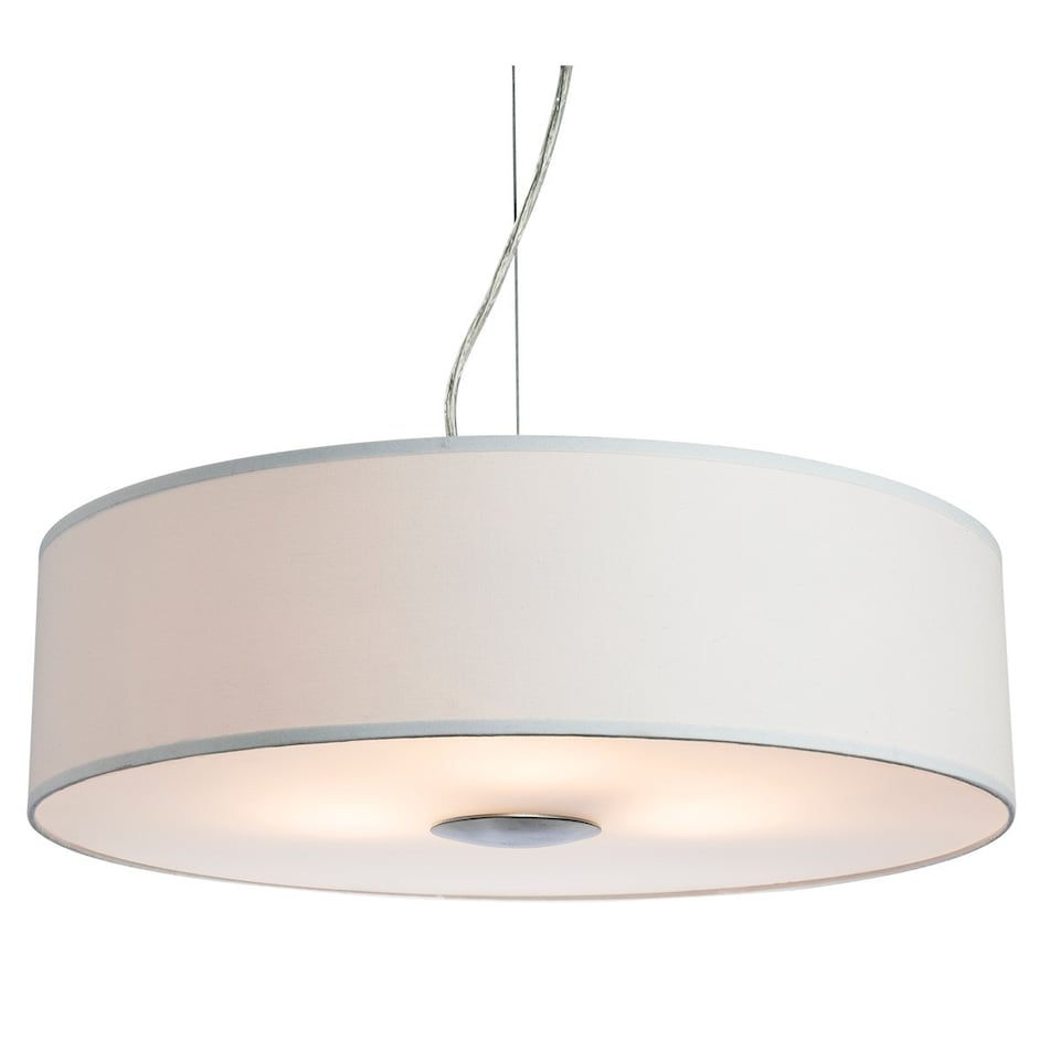 Madison 3 Light Round Ceiling Pendant Cream, E27