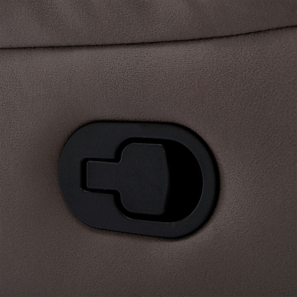 image 1 of Afton Electric Technology Fabric Auto Recliner USB Lounge Sofa Chair (Brown)